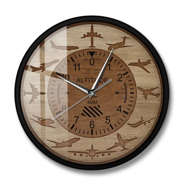 Airplanes Altitude Wall Clock Aircraft Altimeter Sign Decorative Wall Watch Aviation Home Decor Pilot Gift