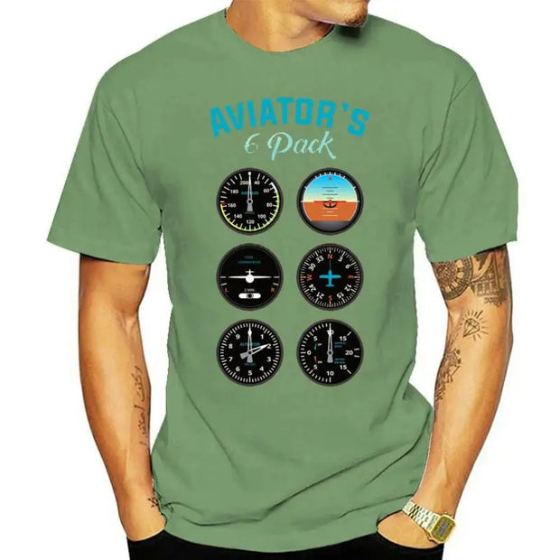 Aviator Six Pack T-shirt For Men Women Plus Size 5XL 6XL Team Tshirt