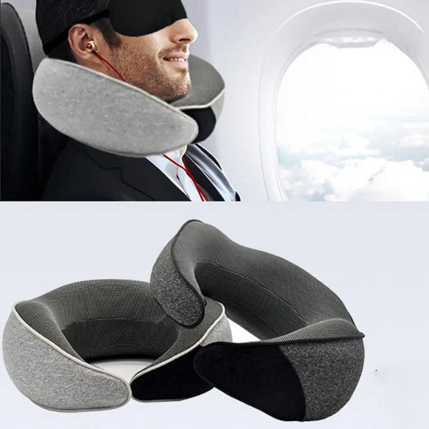 U-shaped Travel Neck Pillow Memory Foam Ergonomic Head Neck Support Adjustable Universal Ultralight Car Airplane Train Traveling