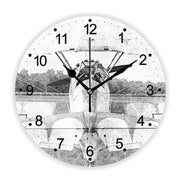 Aviation Aircraft Large Wall Clock for Pilot Airplane Flight Round Wall Watch Living Room Home Decor