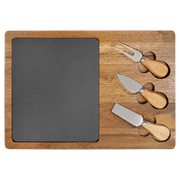 Acacia Wood and Slate Cheese Board Set Rectangle