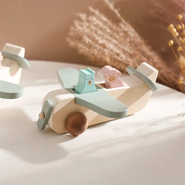 Montessori Beech Wooden Plane Toy