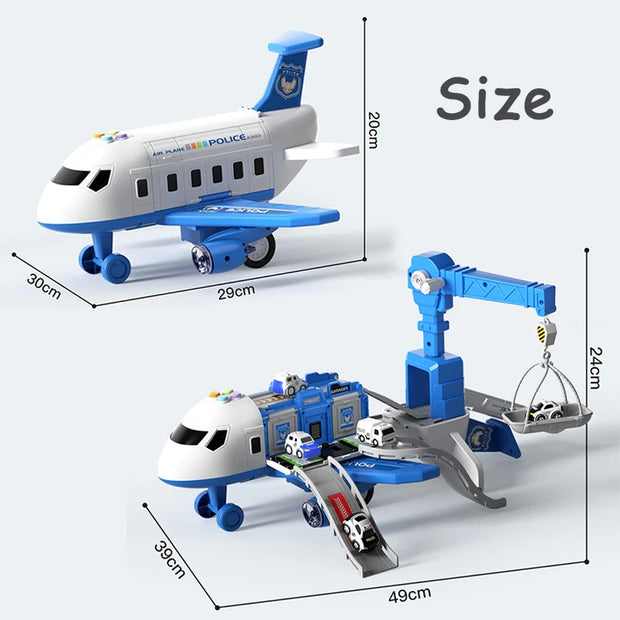 Aircraft Car Plane Model Toys Simulation Track  Container Transport Boy Airliner Toy Car for Kid Gift