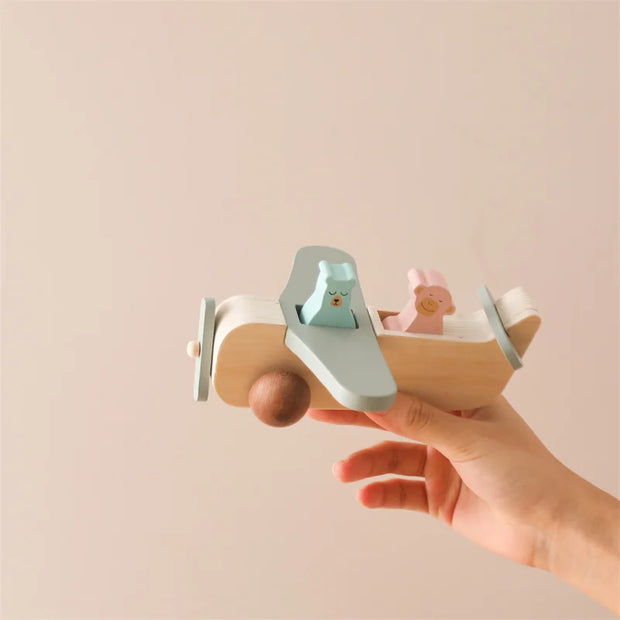 Montessori Beech Wooden Plane Toy