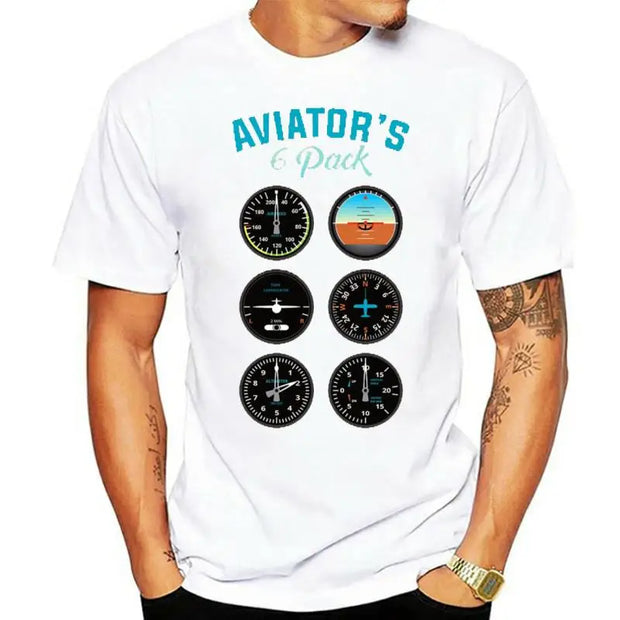 Aviator Six Pack T-shirt For Men Women Plus Size 5XL 6XL Team Tshirt