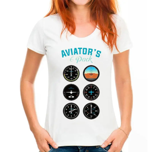 Aviator Six Pack T-shirt For Men Women Plus Size 5XL 6XL Team Tshirt