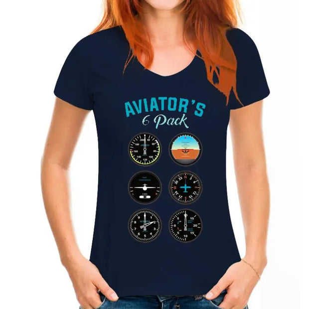 Aviator Six Pack T-shirt For Men Women Plus Size 5XL 6XL Team Tshirt