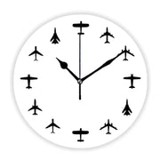 Aviation Aircraft Large Wall Clock for Pilot Airplane Flight Round Wall Watch Living Room Home Decor