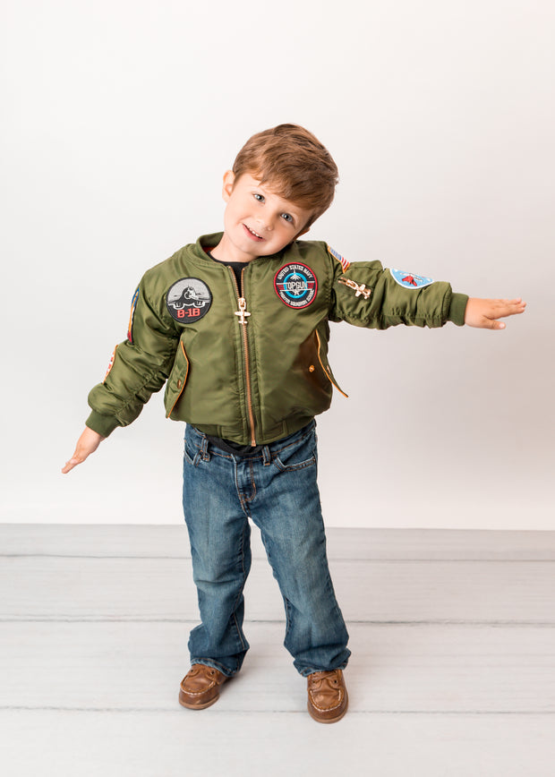 MA-1 Green Flight Jacket Green Toddler/Youth