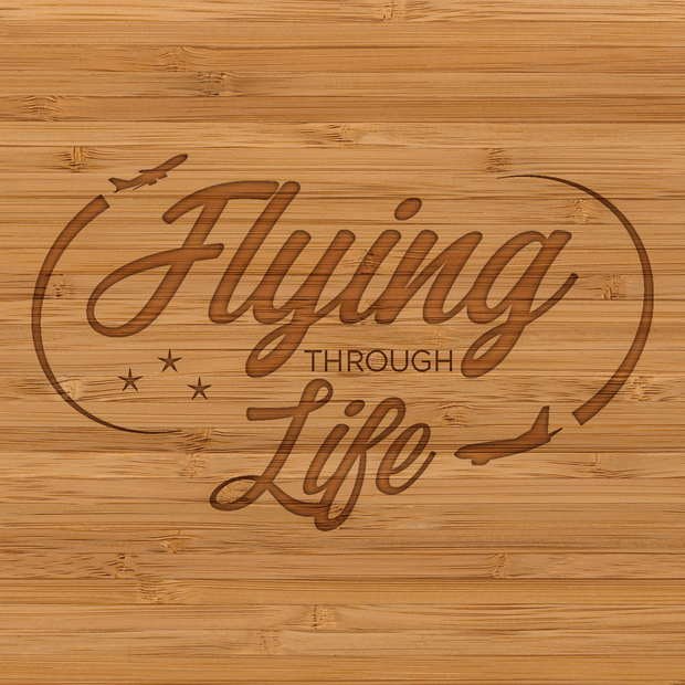 Flying Through Life Bamboo Square Coaster Set with Holder