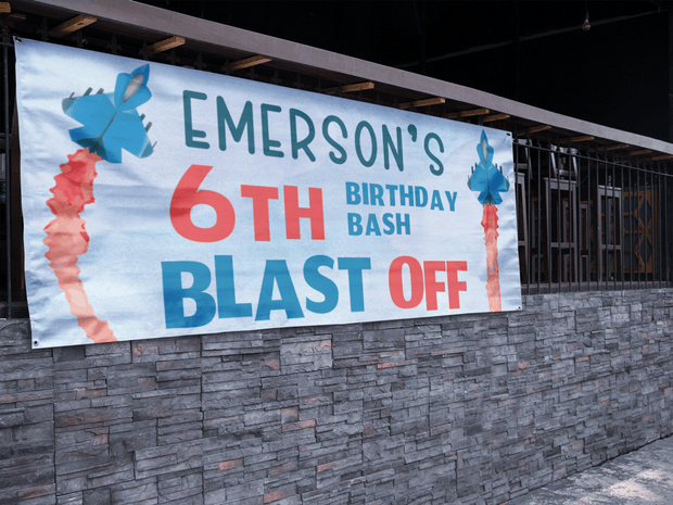 Top Gun Blast Off Birthday Banner