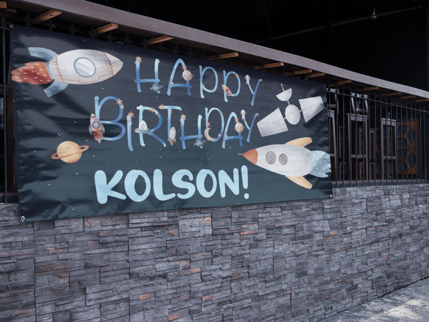 Out of This World Birthday Banner
