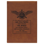 He Will Cover You Leatherette Journal