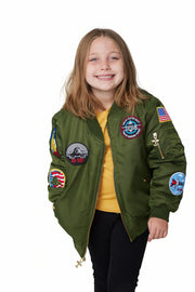MA-1 Green Flight Jacket Green Toddler/Youth