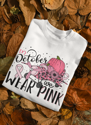 Breast Cancer Awareness Airplane Pumpkins Sweatshirt