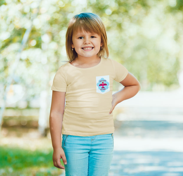 Just Plane Awesome Organic Toddler Peachy Tee